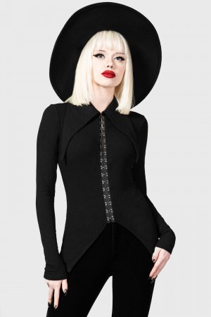 Killstar Phenex Shirt Černé | SNDKLY-752