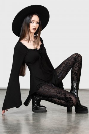 Killstar Pixie Dream Leggings Černé | AJNFTS-132