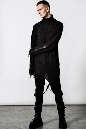 Killstar Placebo Knit Svetrové Černé | NROIKV-934
