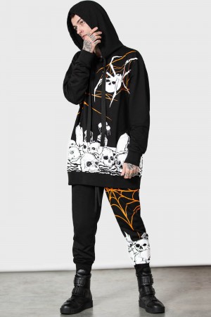 Killstar Pumpkin Reaper Hoodie Černé | HDGAPX-724