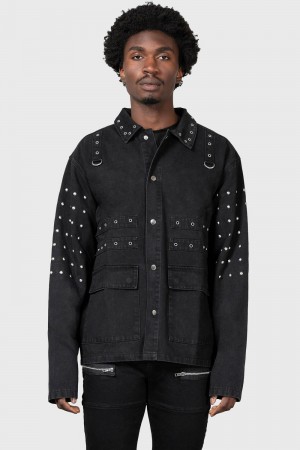 Killstar Punktured Shacket Černé | VNSCFE-683