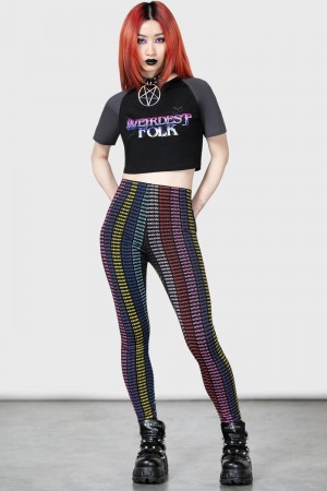 Killstar Rave Queen Leggings Černé | LTDJPQ-038
