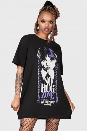 Killstar Ray Of Jet Black T-Shirt Černé | ANLJXV-584