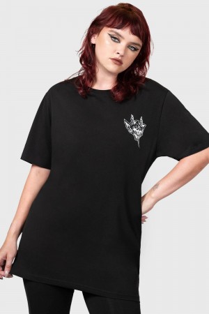 Killstar Rayn In Hell T-Shirt Černé | NHPWVX-192