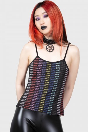 Killstar Renaissance & Glitter Vest Černé | DJLRIF-478