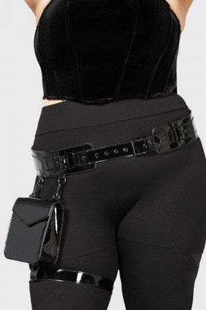 Killstar Renwick's Craw Waistbag [PLUS] Černé | VHOBTK-239