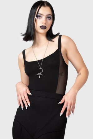 Killstar Reya Bodysuit Černé | NOCDZH-704