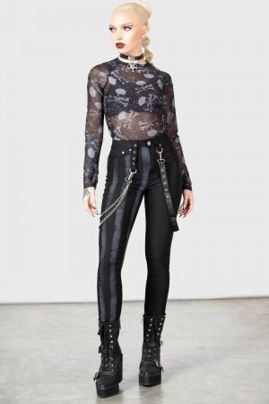 Killstar Ringmaster Trousers Černé | NHYEGO-289
