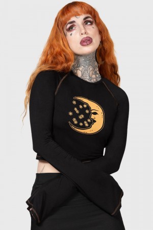 Killstar Rising Night Top Černé | QOXBGH-057