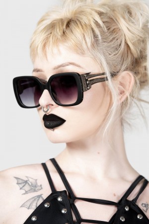 Killstar Sally Sunglasses Černé | JPYVMZ-856