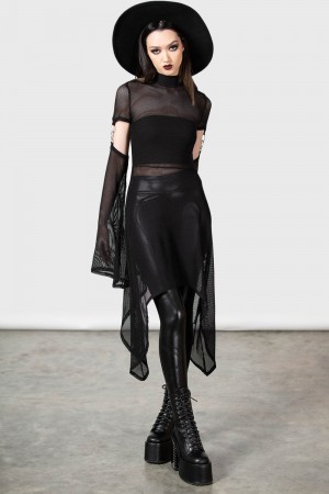 Killstar Saturns Tunic Černé | AUDQNV-694