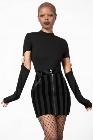Killstar Scallywag Mini Skirt Černé | QLDIHZ-480