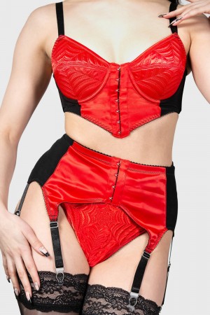 Killstar Scarlet Webutant Bullet Bra Červené | EGMWUA-905