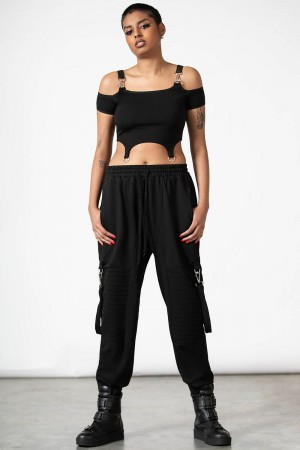 Killstar Scourge Joggers Černé | WJSKNM-415