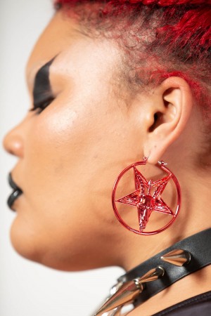 Killstar Seeing Red Earrings Červené | LZOTSD-132