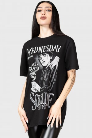 Killstar Sharp-Edged T-Shirt Černé | NZBUKG-471
