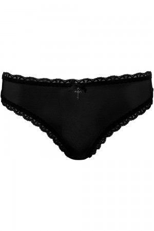 Killstar She Bites Krajkové Panty [B] Černé | TJSUBQ-280