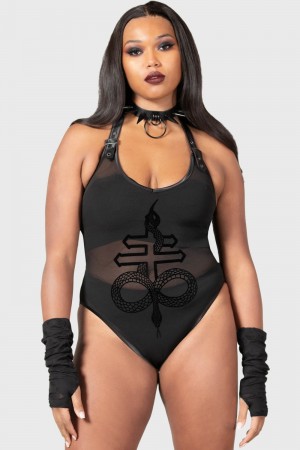 Killstar Shedding Bodysuit Černé | MVUCIN-217