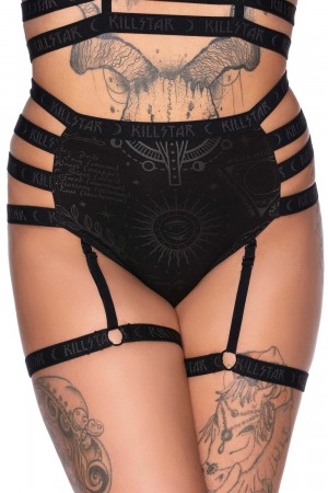 Killstar Sixth Sense Posing Panty Černé | TZUCVW-582