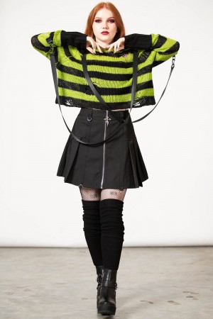 Killstar Slugs N' Snails Knit Svetrové Zelene | EYNDMS-502