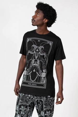 Killstar Soul Card T-Shirt Černé | UFGTIA-986