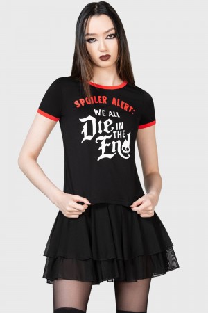 Killstar Spoiler Ringer Top Černé | DJATCG-289