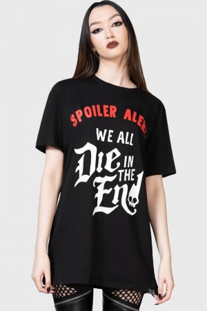 Killstar Spoiler T-Shirt Černé | MLCUNG-870