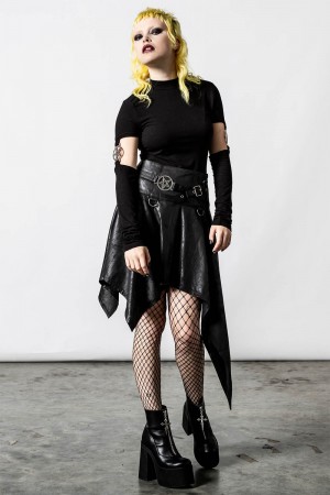 Killstar State Of Calamity Skirt Černé | HXBGNE-704