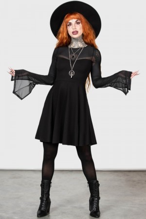 Killstar Struck By Night Šaty Černé | YHWRDI-160