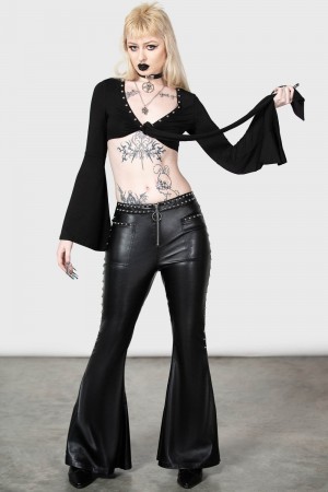 Killstar Sulfuric Magma Flares Černé | PBHMUE-584