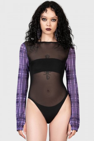 Killstar Sweetheart Dreams Bodysuit Fialové | UAGPBS-830