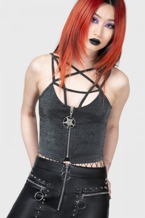 Killstar Synth Soul Top Glitter | VCJFAS-298