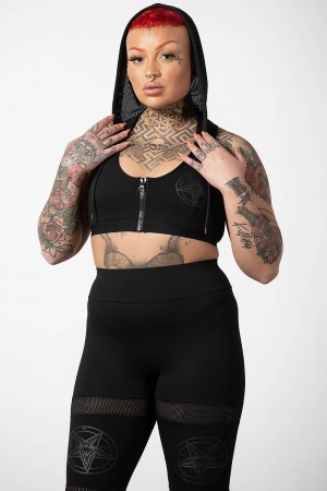 Killstar Terminus Sports Bra Černé | RIHKQS-269