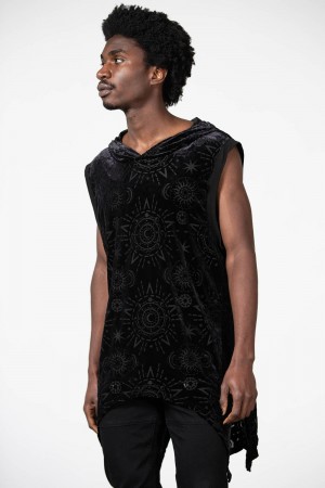 Killstar Truthsayer Burnout S Kapucí Vest Černé | JPRBTI-017