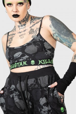 Killstar Tzompantli Crop Top Černé | NOGHXP-208