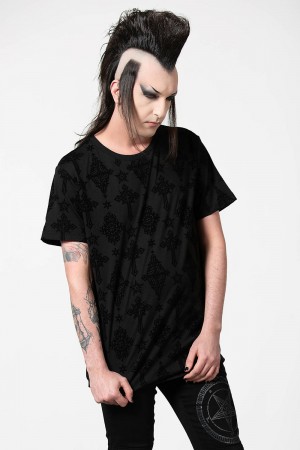 Killstar Unholy T-Shirt Černé | OJDEBM-985