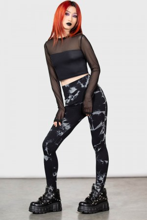 Killstar Wasteland Woods Leggings Černé | HKNYUQ-168