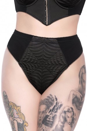 Killstar Webutant Panty Černé | XJSQNT-106