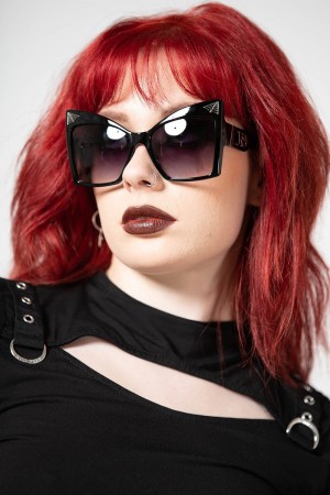 Killstar Widows Watch Sunglasses Černé | IXNTUO-570