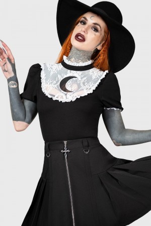 Killstar Wish Upon A Moon Top Černé | MDNEOY-065