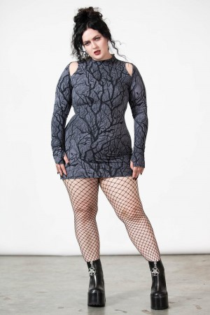 Killstar Witchwood Long Top Černé | UKTFHG-134