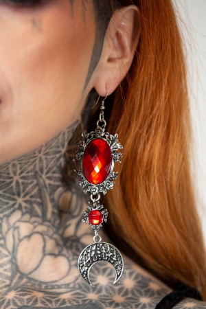 Killstar Worlds Beyond Earrings Stříbrné | WGQLRP-205