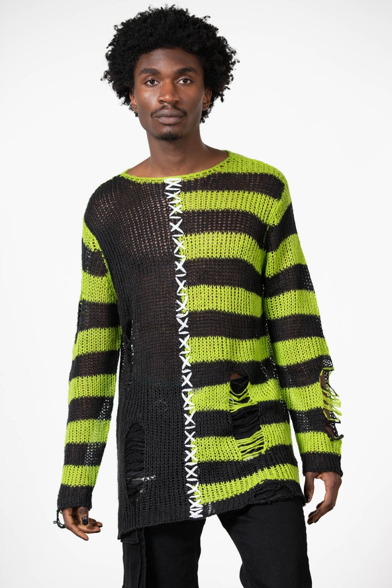 Killstar Acidic Knit Svetrové Černé | YRGQZK-605