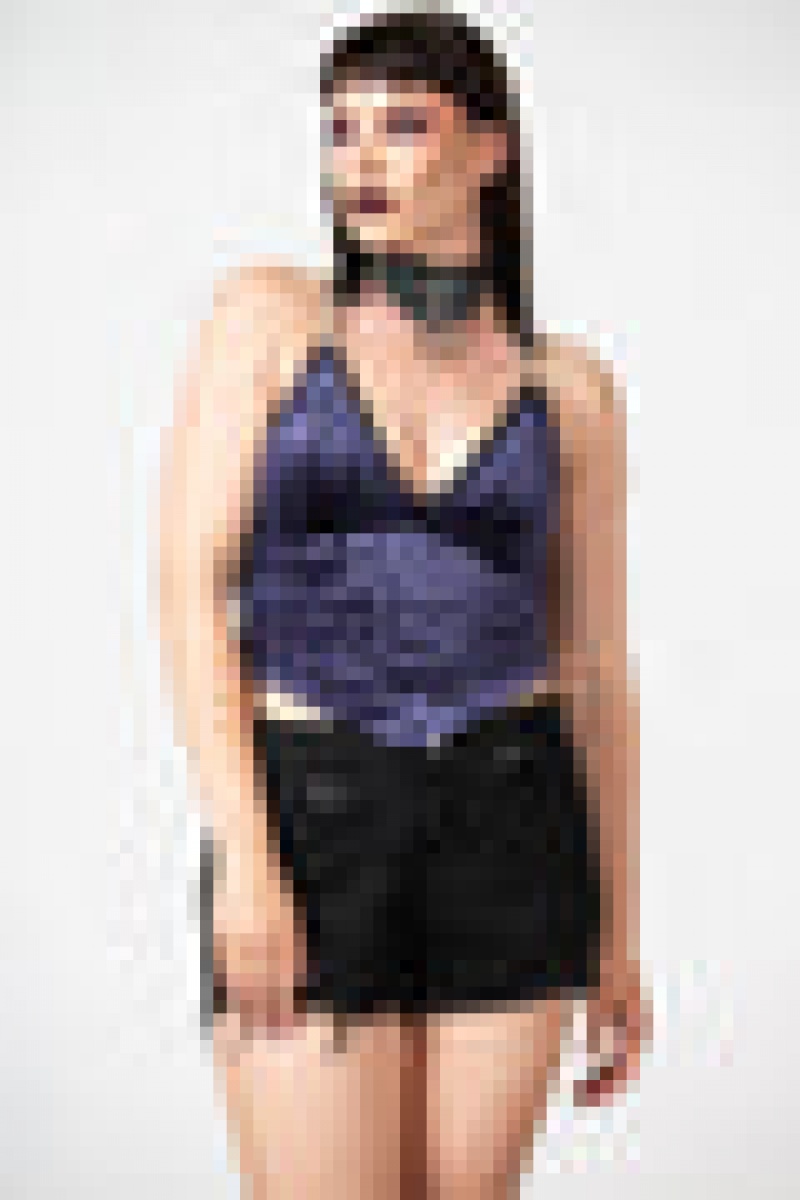 Killstar Alley Cat Halter Top [PLUM] Fialové | VIHPZT-024