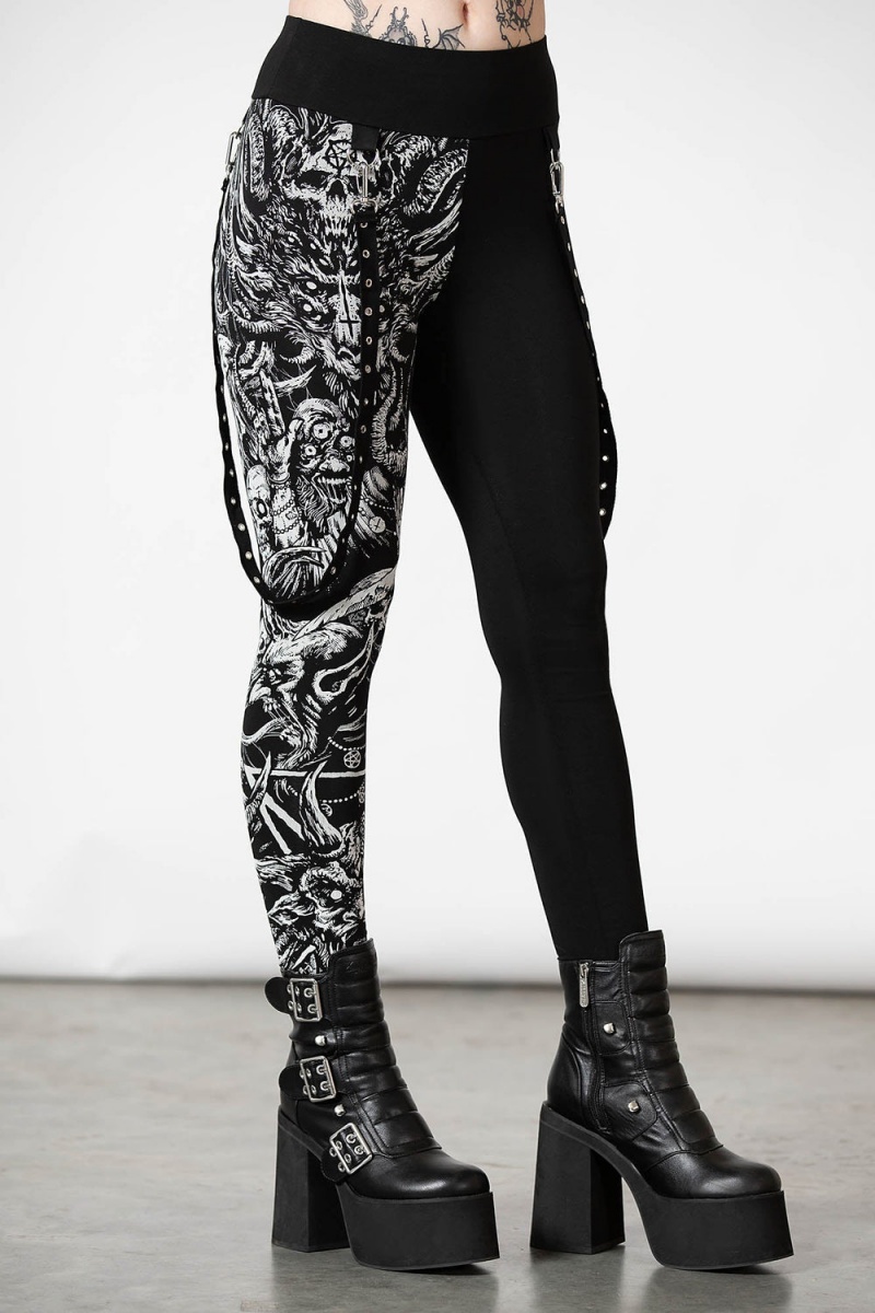 Killstar Amnesia Leggings Černé | YOQWEA-364