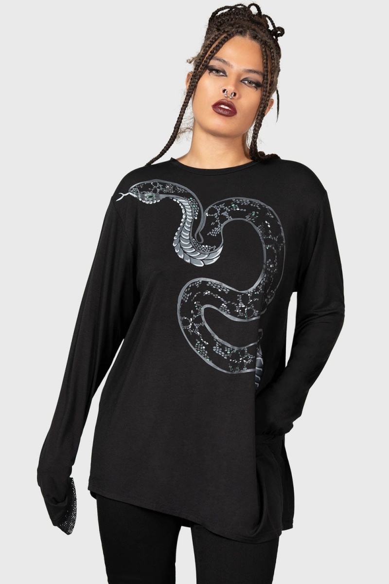 Killstar Aniliidae Top Černé | BGHLCI-917