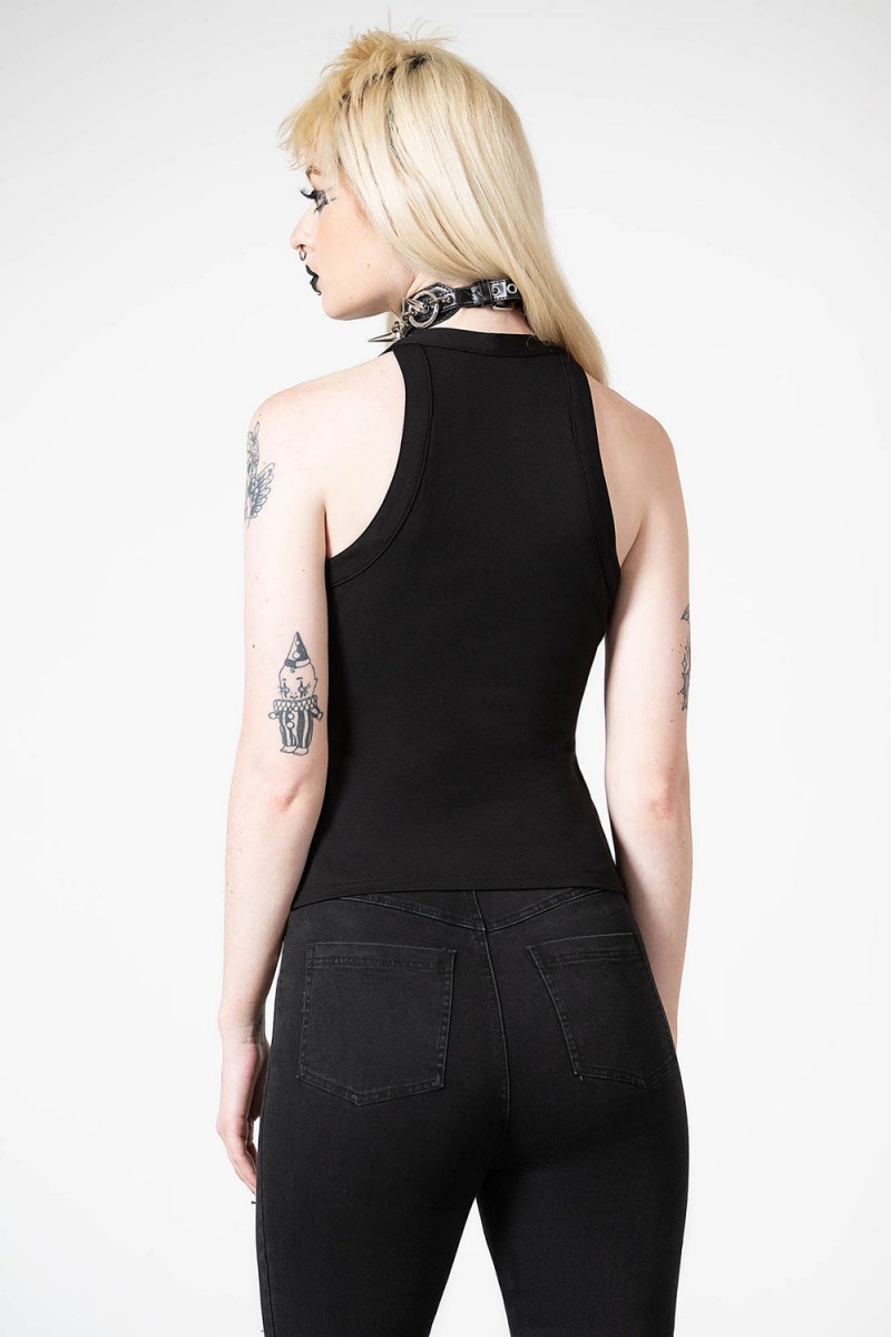 Killstar Anomaly Halter Top Černé | IBAYGO-045