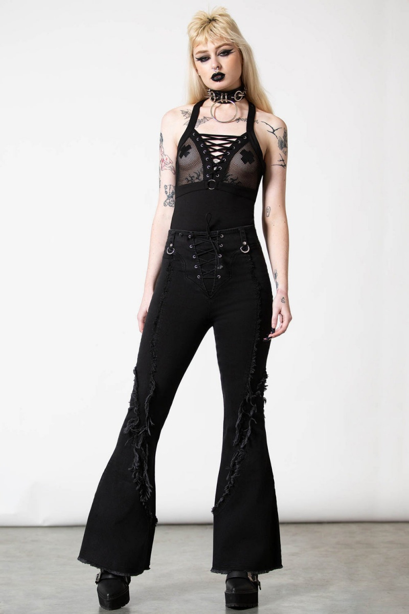 Killstar Anomaly Halter Top Černé | IBAYGO-045