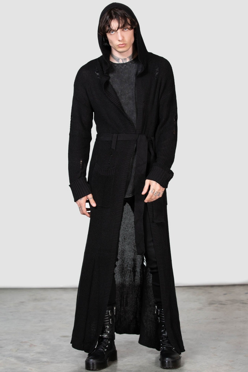 Killstar Apparitions Long Cardigan Černé | HZIKFY-418