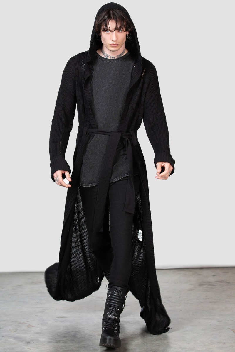 Killstar Apparitions Long Cardigan Černé | RDJFYT-986